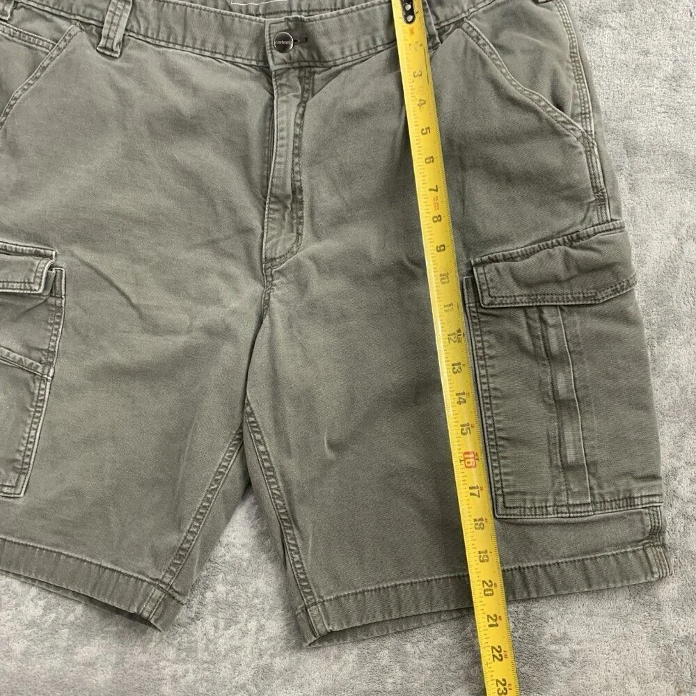 Carhartt Shorts Men 40 Rugged Flex Relaxed Fit Canvas Utility Workwear Green 10”